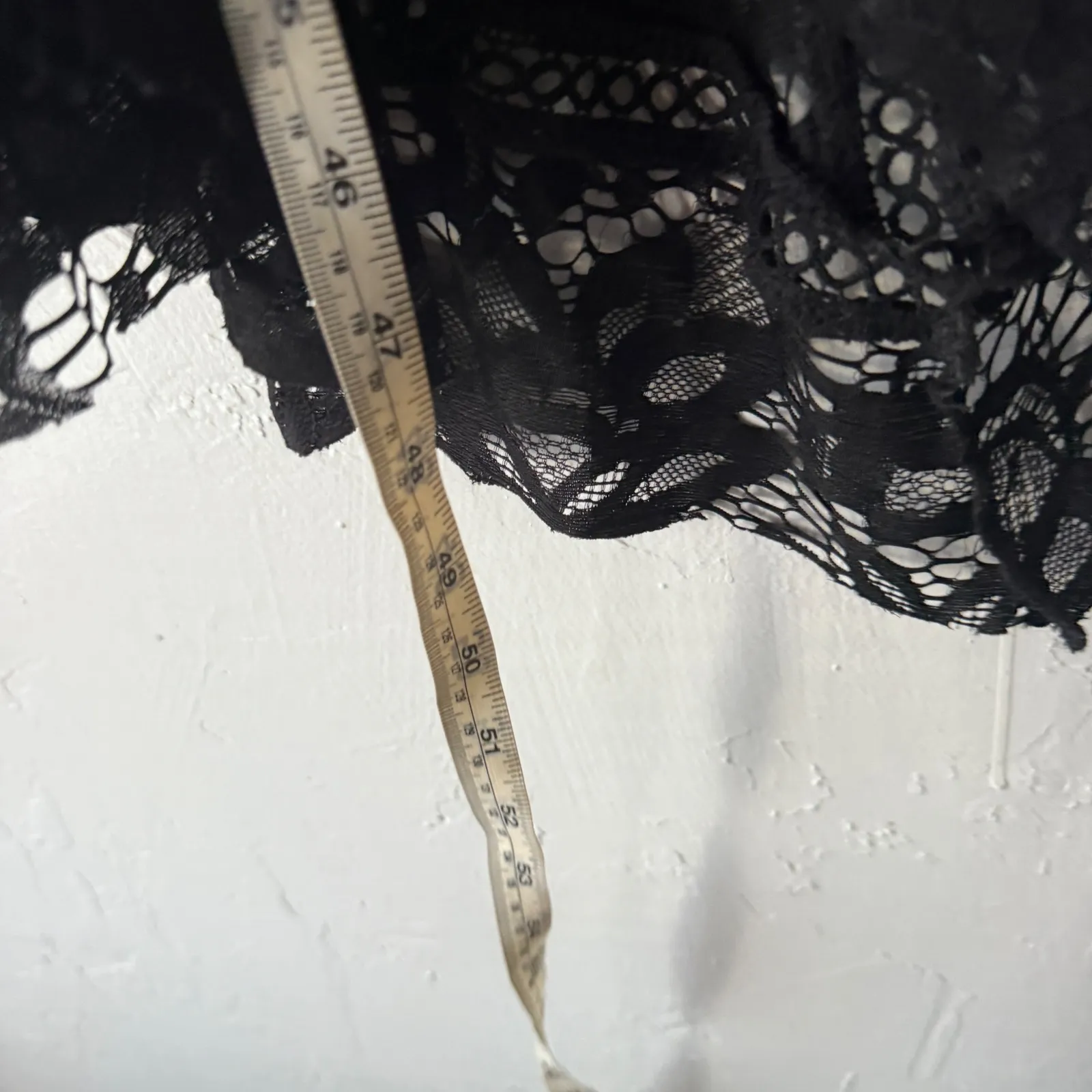 Taylor Black Lace V Neck Midi Dress Size 10 Fairy Whimsigoth Grunge Witchy - Image 12