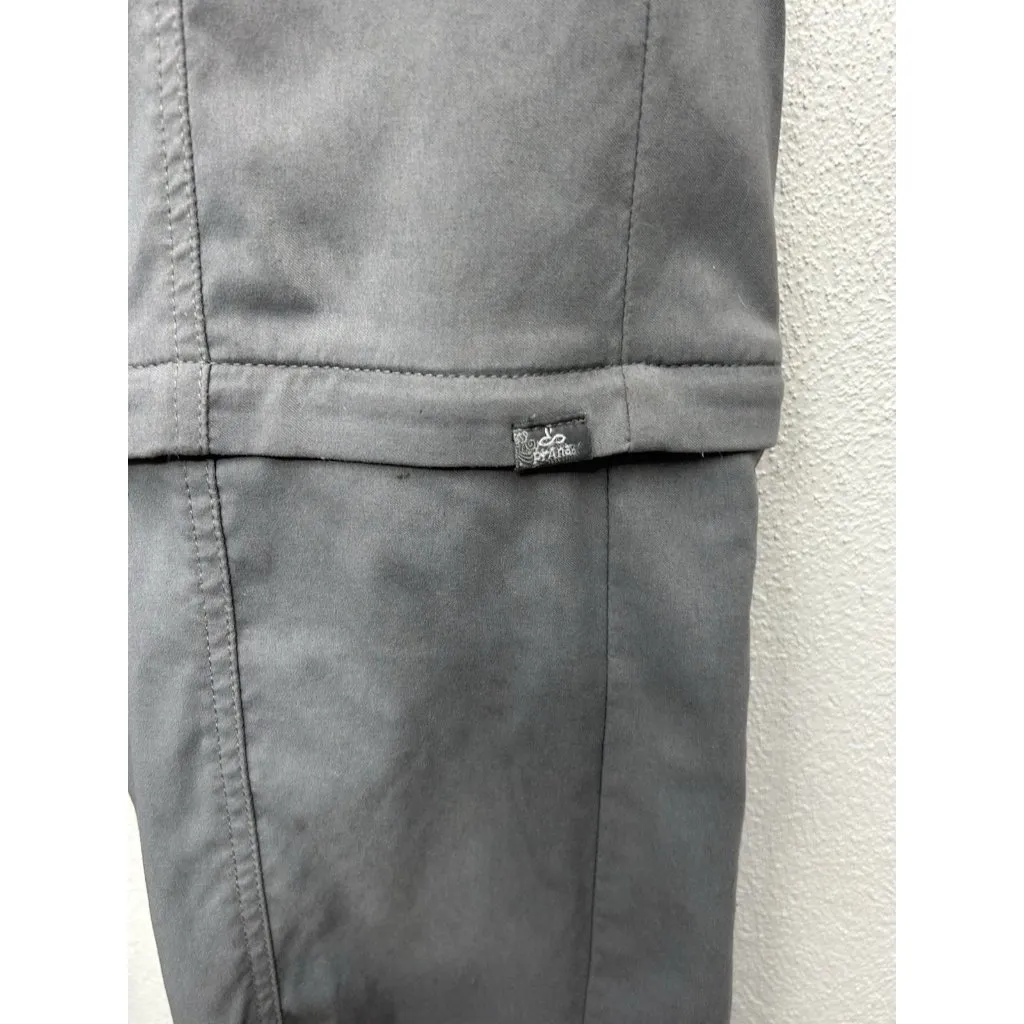 Prana Breathe Convertible Pants Womens 10 Gray Hiking Trail Inseam 14.5”-32.5” - Image 4