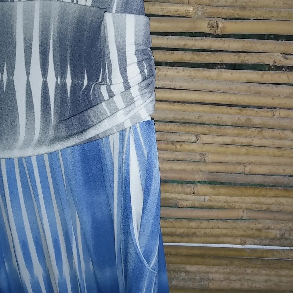 Maggy London 8 Blue White Athletic Dress - Image 5