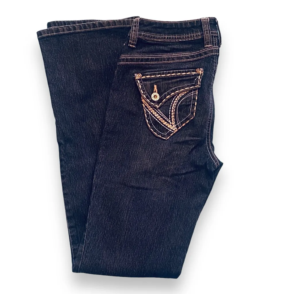 Cato Premium Classic Dark Blue Jeans with Embroidery Detail Size 6 - Image 5