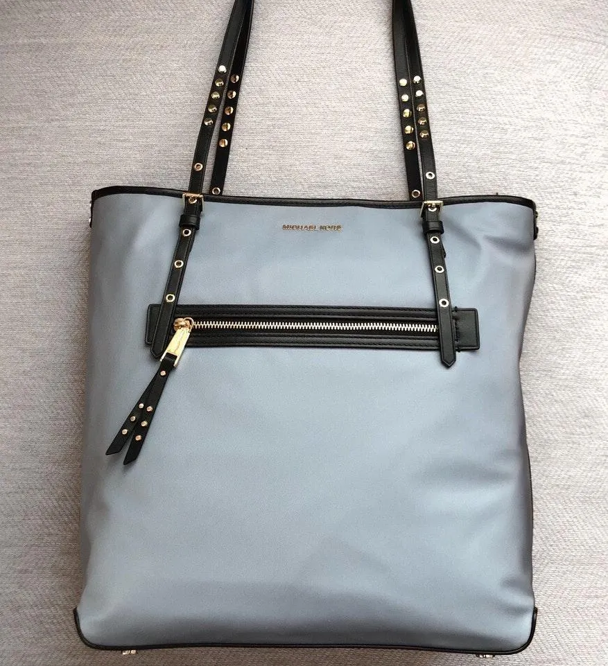 Leila Pale Blue Large Tote Shoulder Bag Purse - Image 3
