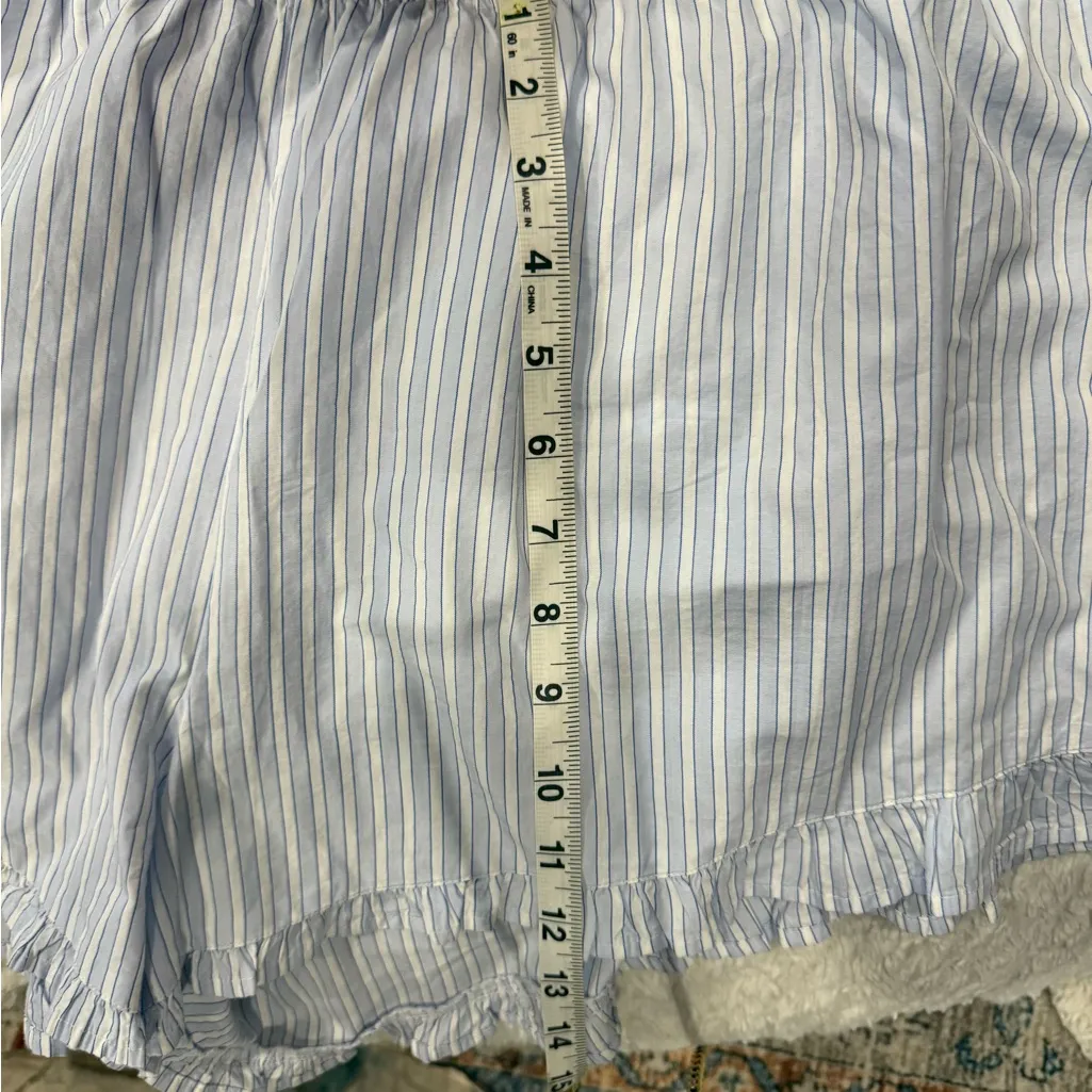 NWOT Abound Light Blue Striped Sleep Shorts xl hundred percent cotton - Image 5