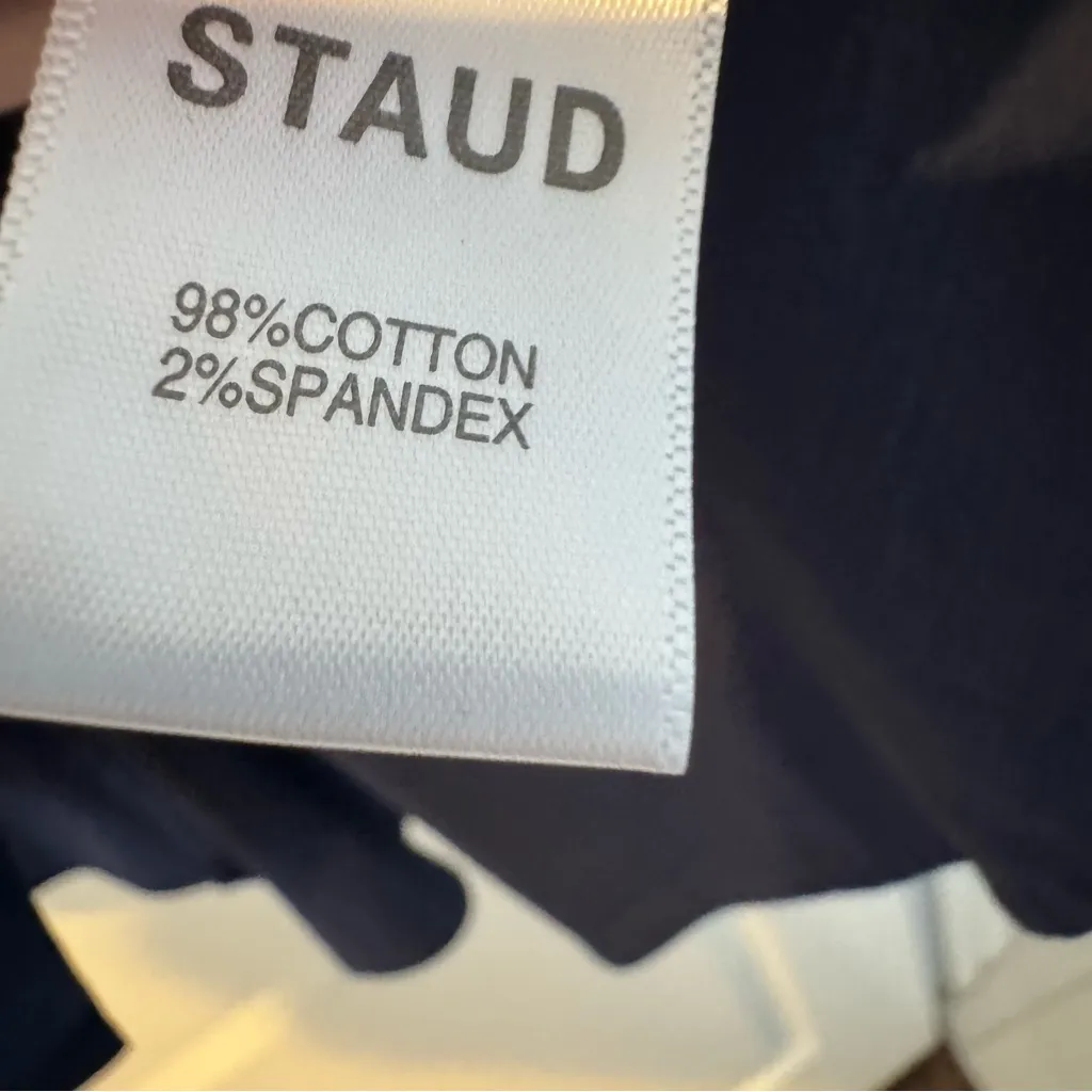 STAUD  Deep Blue Luna V-Neck Blouse | Size 4 - Image 7