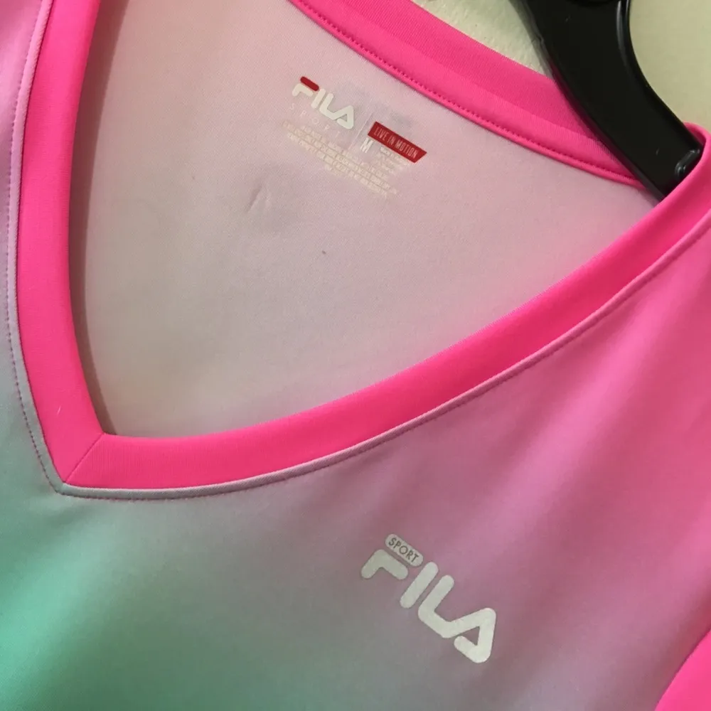 Fila | pink/green gradient speedwick workout shirt - Image 5