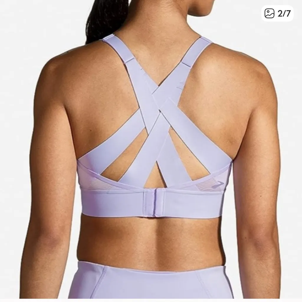 Brooks Interlace Sports Bra Lavender - Image 2