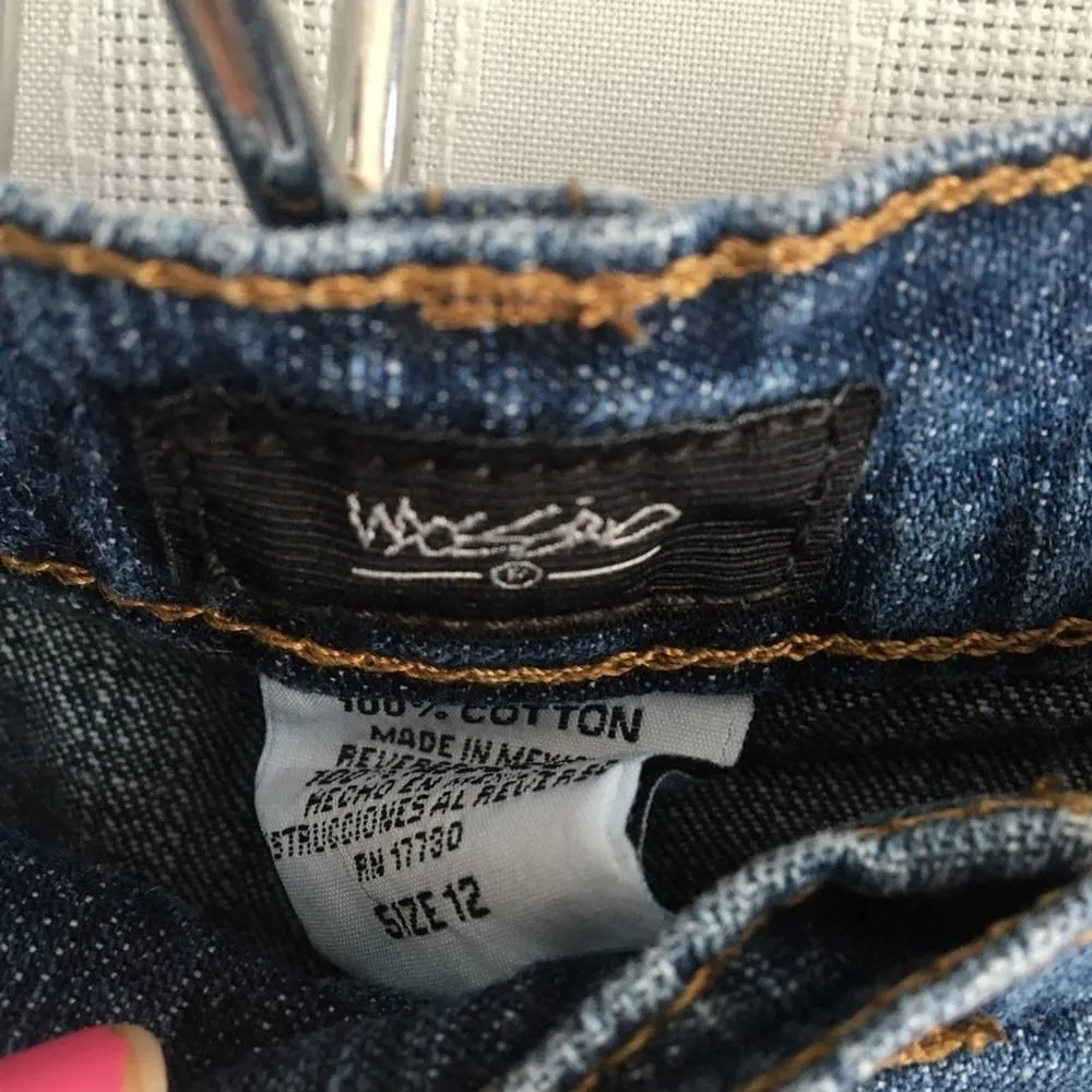 Mossimo Front Slit 100% Cotton Denim Jean Skirt Y2K Blue Size 12 Bottoms - Image 3
