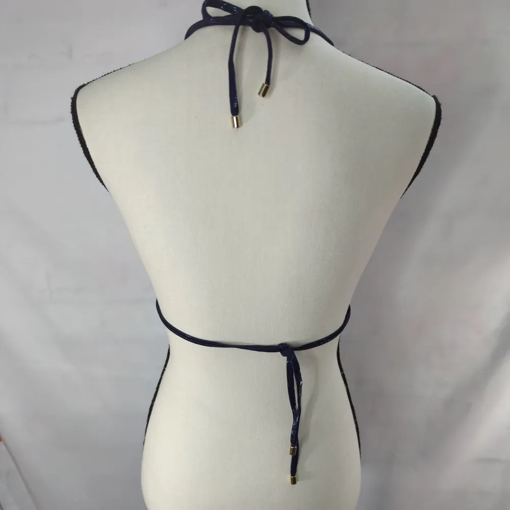 L'Agent by Agent Provocateur Women's Navy Sevilla Glitter Bikini Top‎ Blue - Image 4