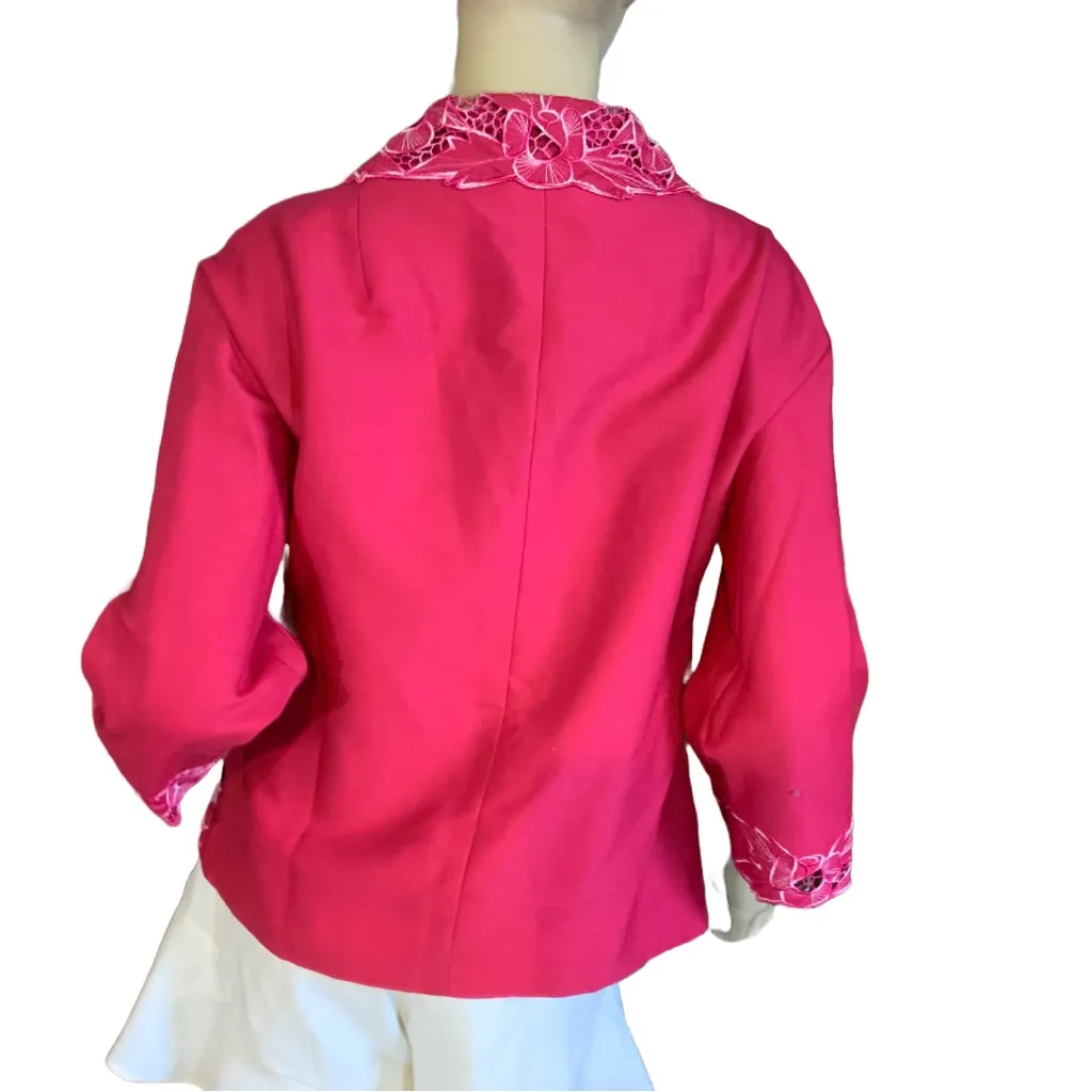 VINTAGE 1960'S DESIGNED EXCLUSIVELY BY LIZAS PINK & WHITE JACKET (M) Size M - Image 3