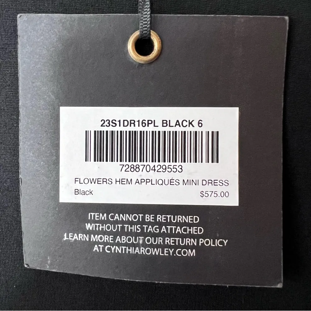 Cynthia Rowley Kourtney Floral Appliqué  Mini Dress NWT size 6 - Image 8