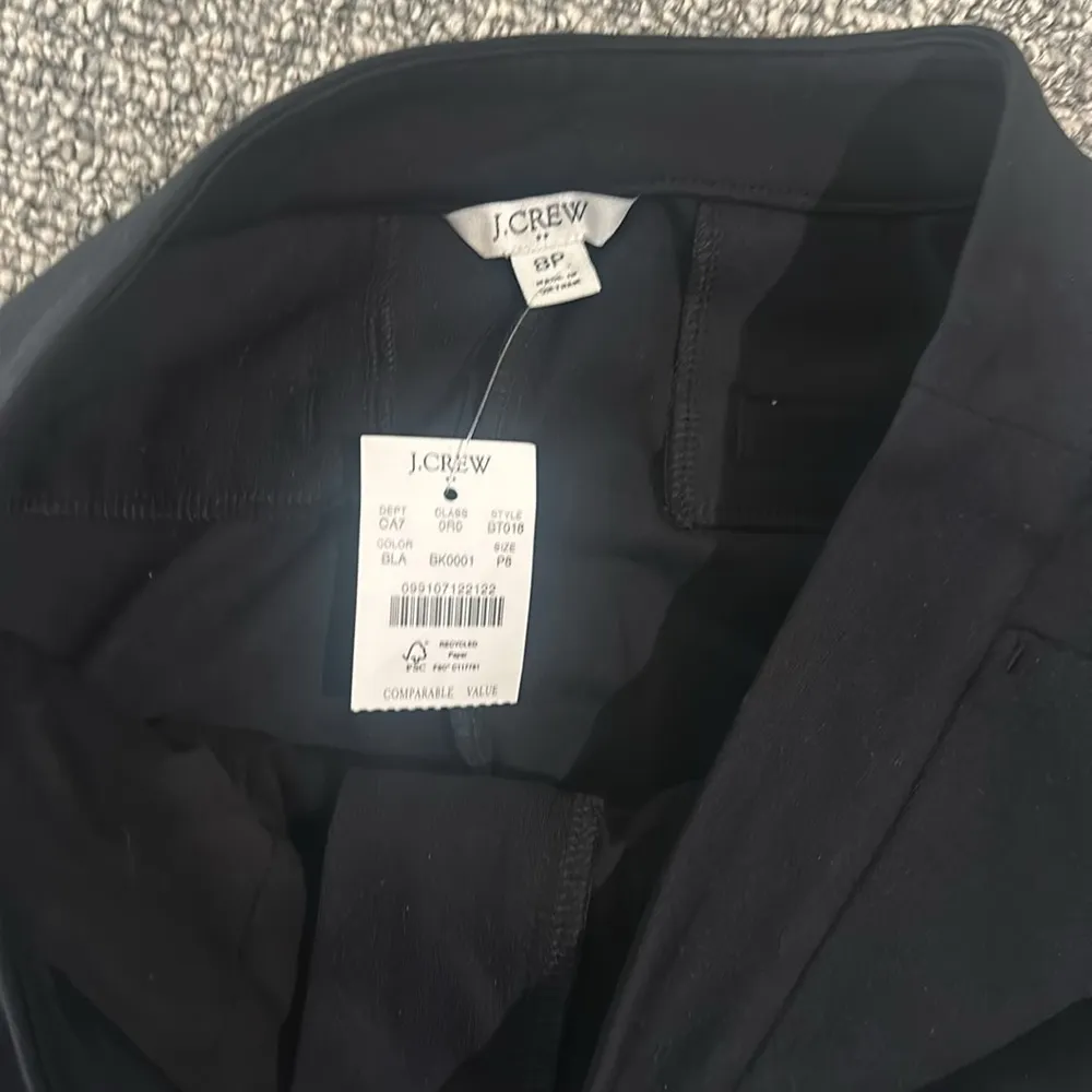 NWT JCrew Factory Petite Ponte Straight Leg Pants Sz 8P Black - Image 3