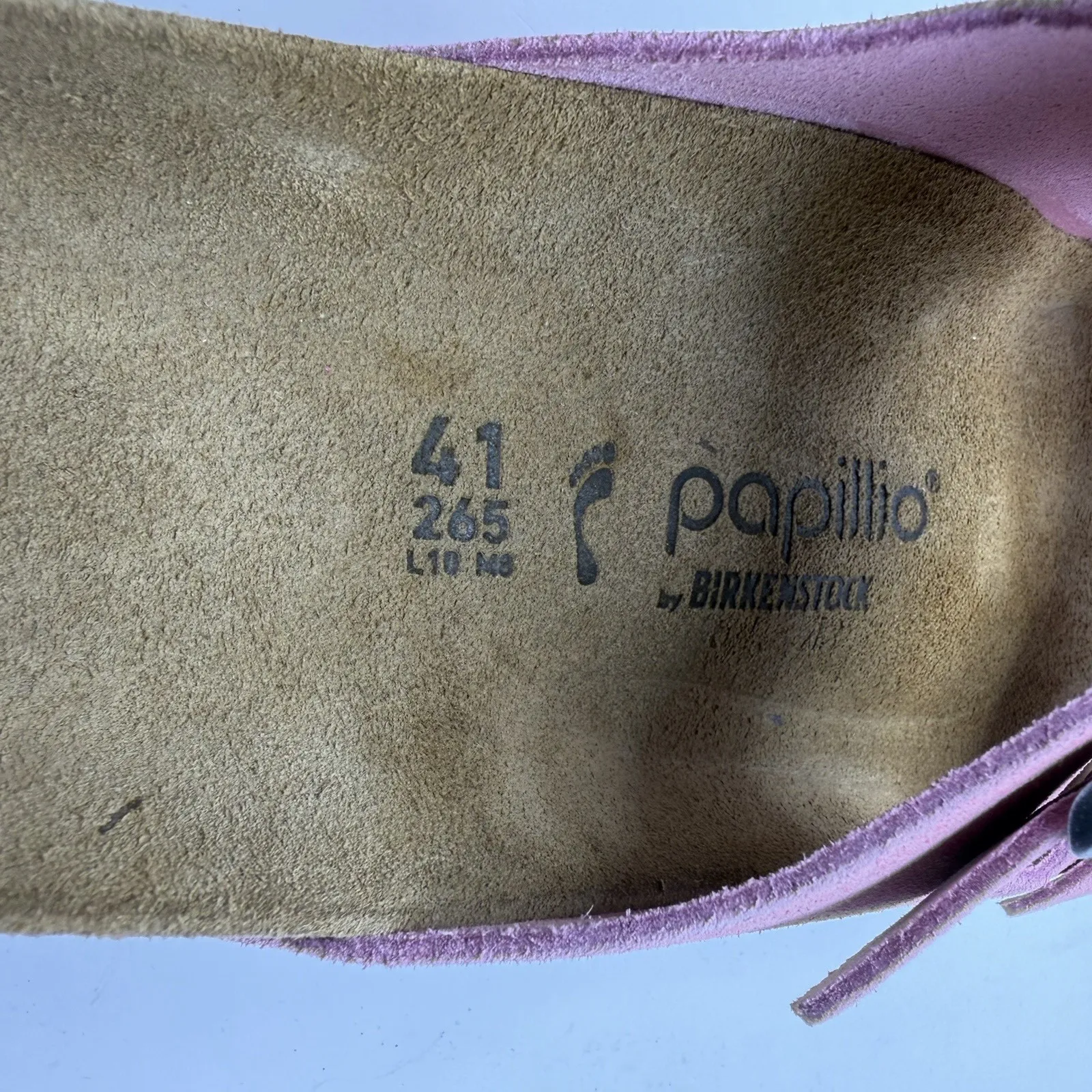 Birkenstock New w/ Box Arizona Papillio Chunky Candy Pink Suede Leather Narrow - Image 8