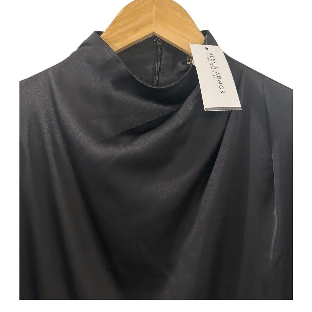 Alexia Admor DENNI DRESS MIDI Dress Size 4 Women’s Black Long Sleeve - Image 8