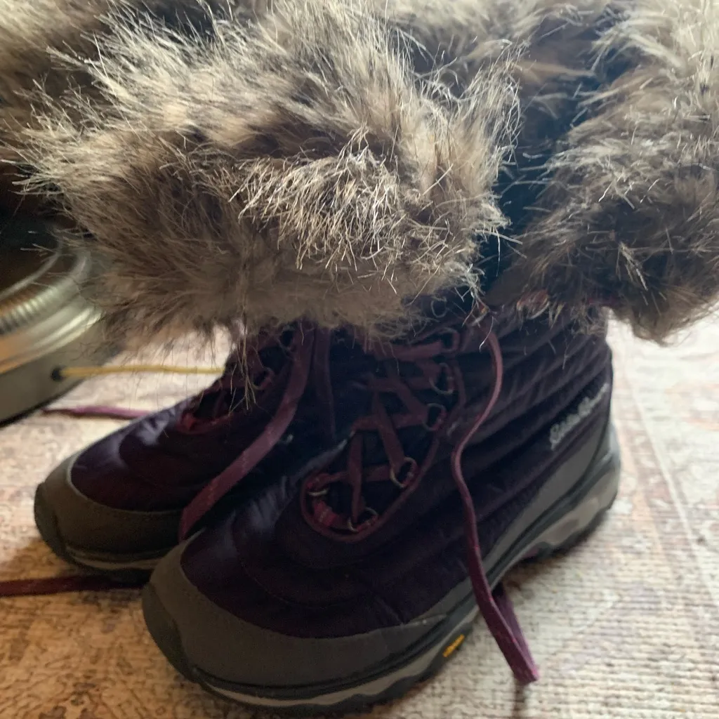 Eddie Bauer Women's Purple Winter Boots Size 7.5 Shoes Footwear Fashion - Image 2