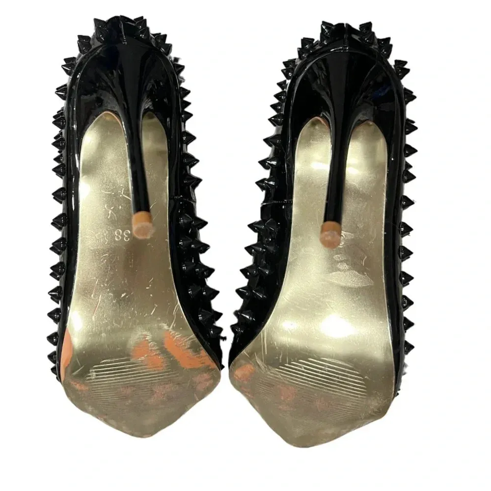 JIU DU BLACK STILETTOS SIZE 38 (7.5 US) - Image 7