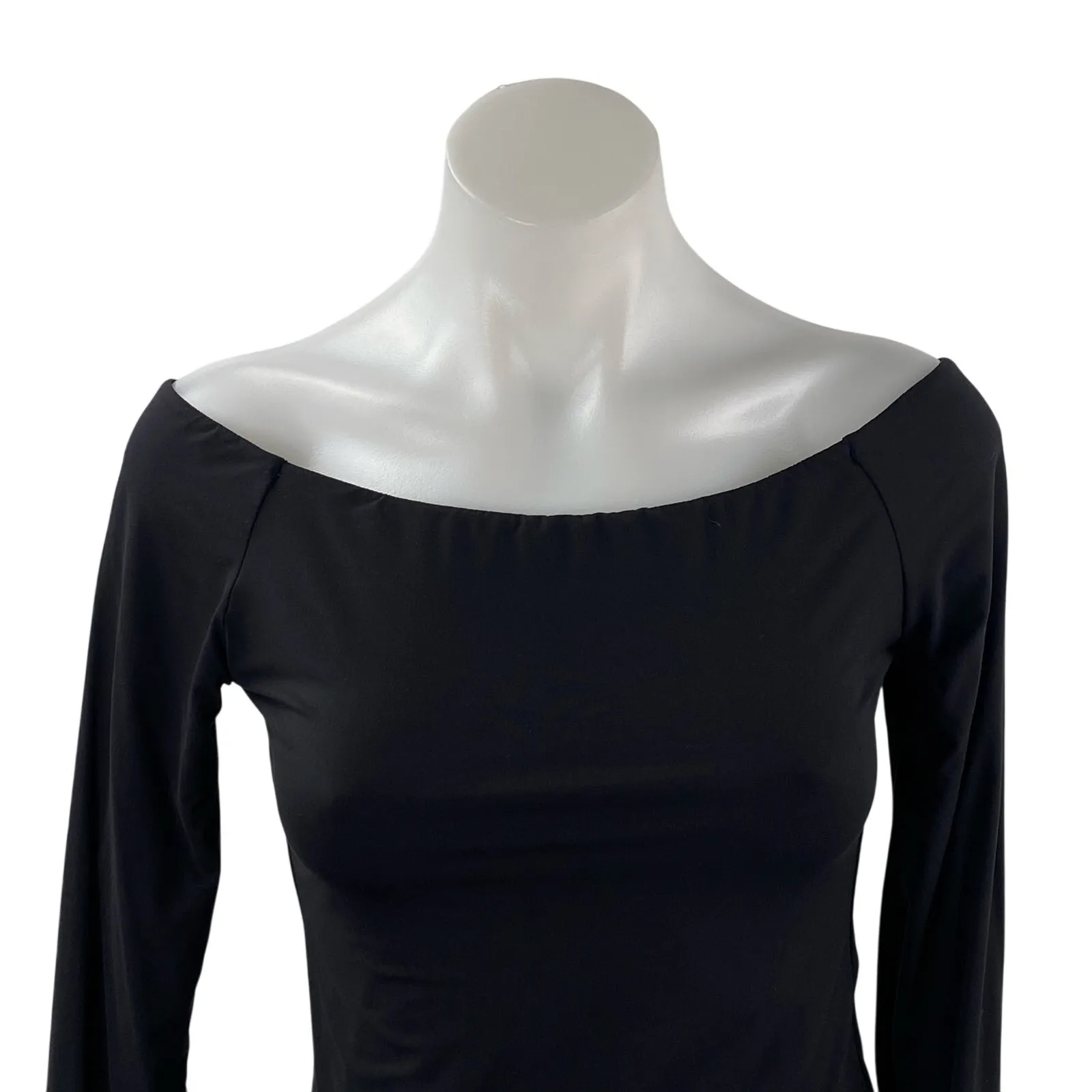 Suuksess Women's Black Off The Shoulder Long Sleeve Shirt Blouse Top Size L Size L - Image 2