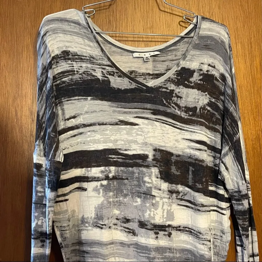 CAbi Dolman Tunic Long Sleeve Multicolored Top Size Small - Image 3