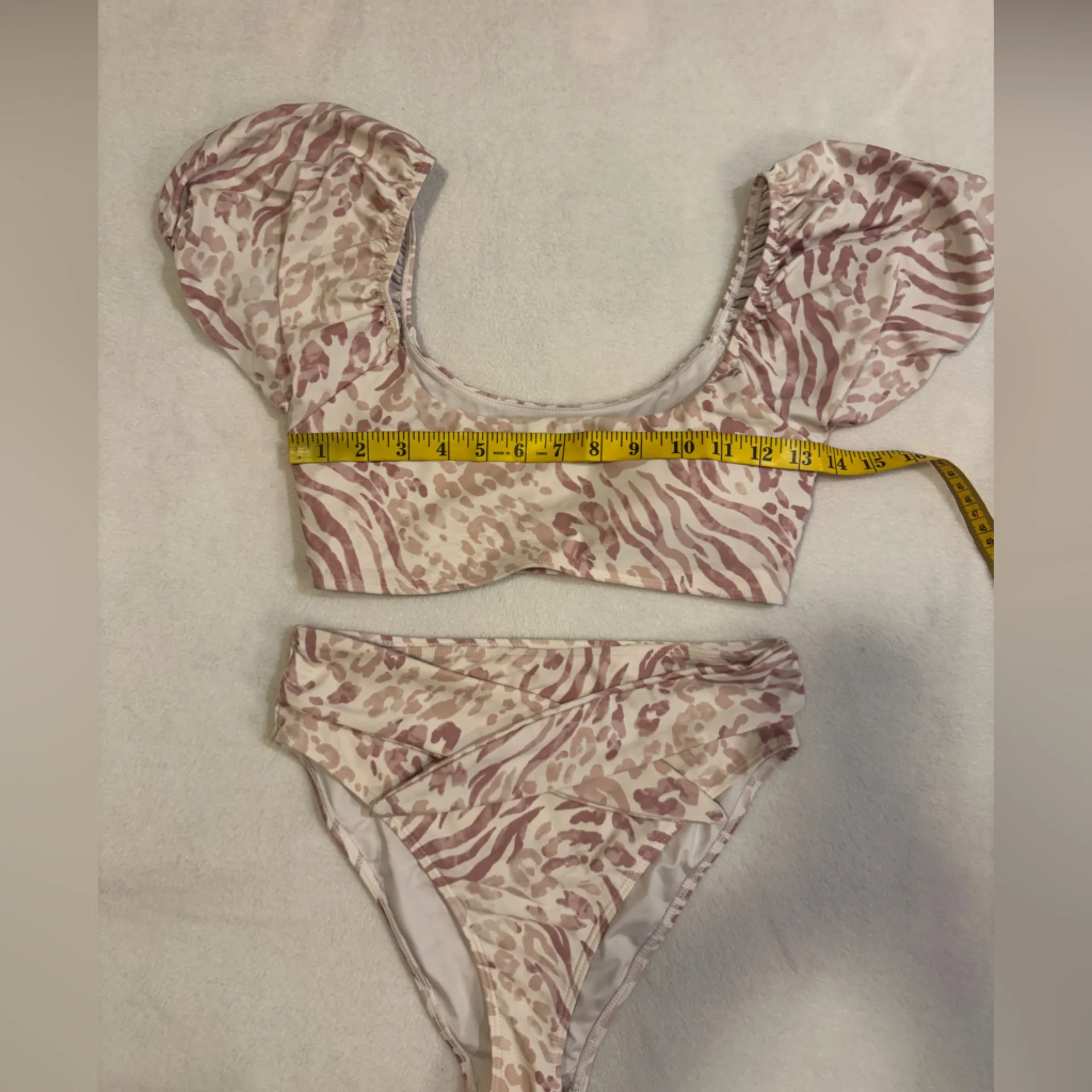 Forever 21 Pink Animal Print Bikini Set - Image 3