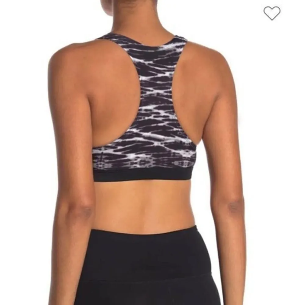 Adidas Nouveau Black Tie Dye Sport Bra Sz S NWT - Image 2