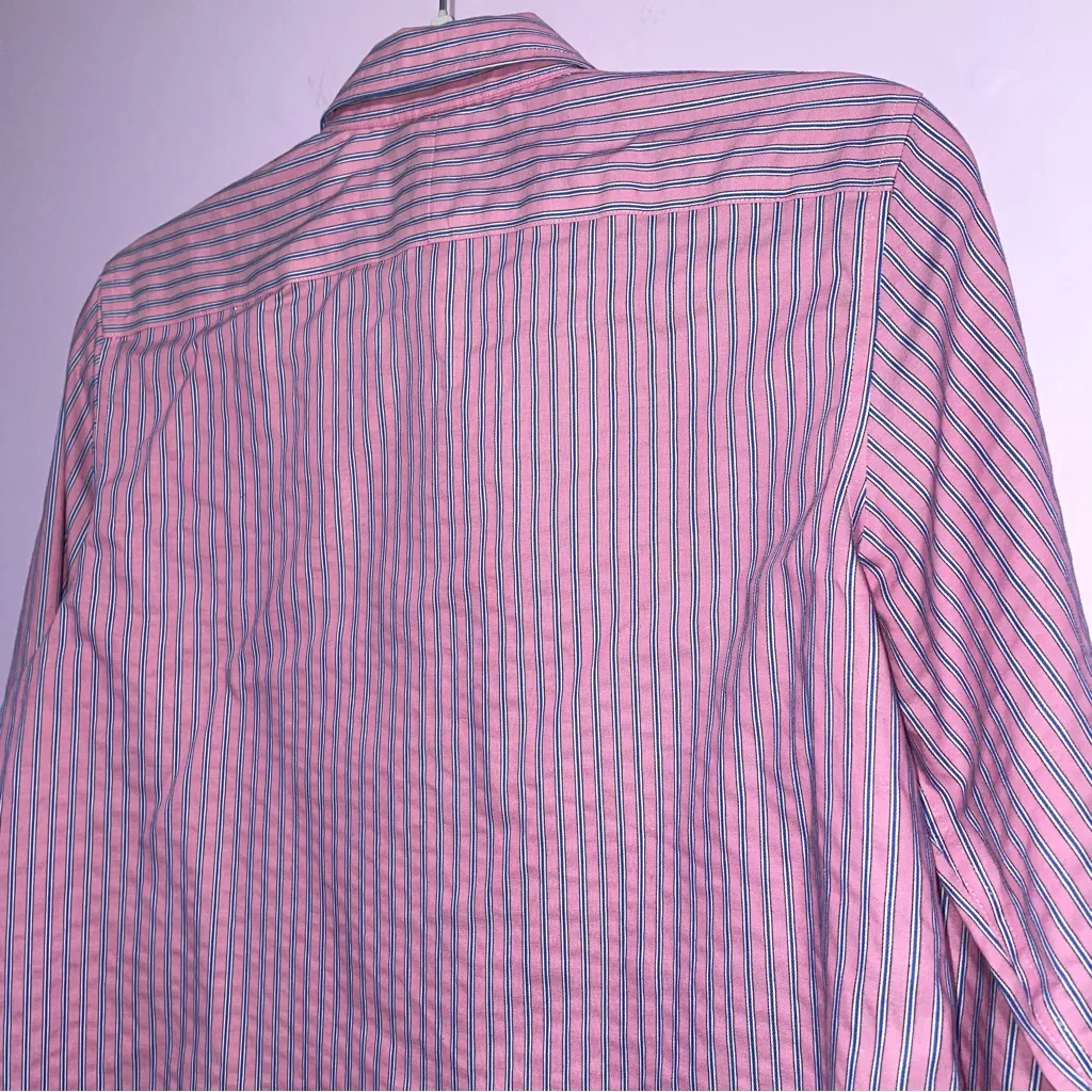 Lauren Ralph Lauren Stripe Easy Care Cotton Shirt Women S Non Iron Travel Office - Image 6