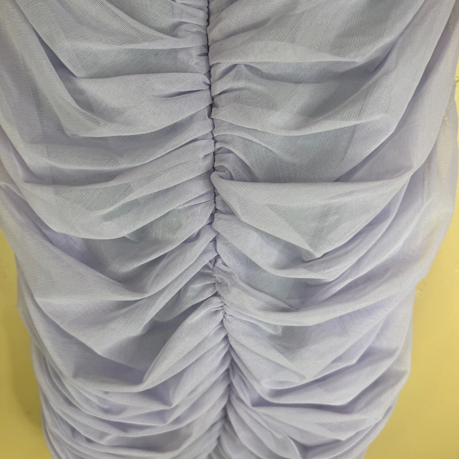 House‎ of CB London Aubrey Skirt Ruched Lilac Pencil Bodycon Party Size Medium Purple - Image 9