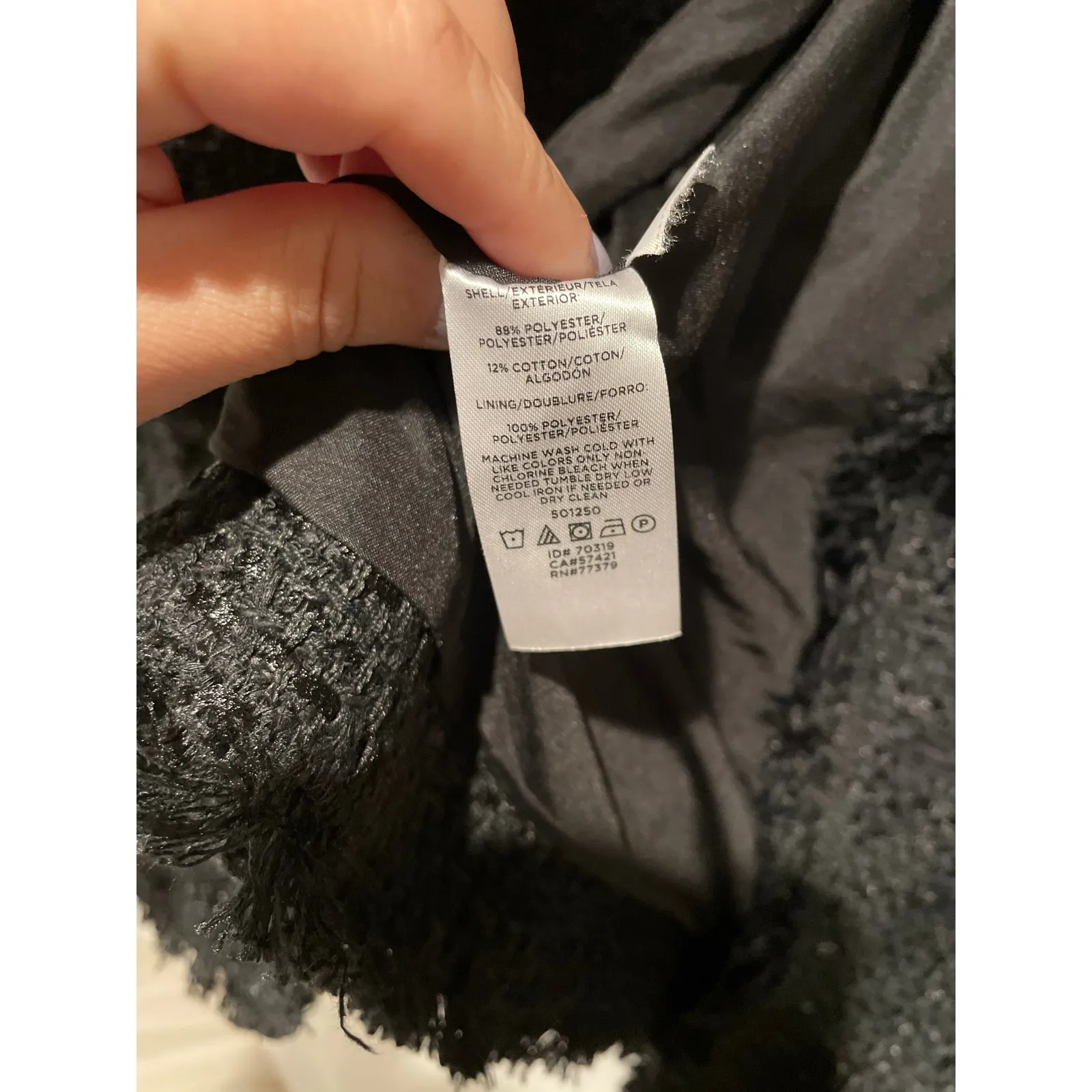 Ann Taylor black tweed blazer size 4P - Image 4