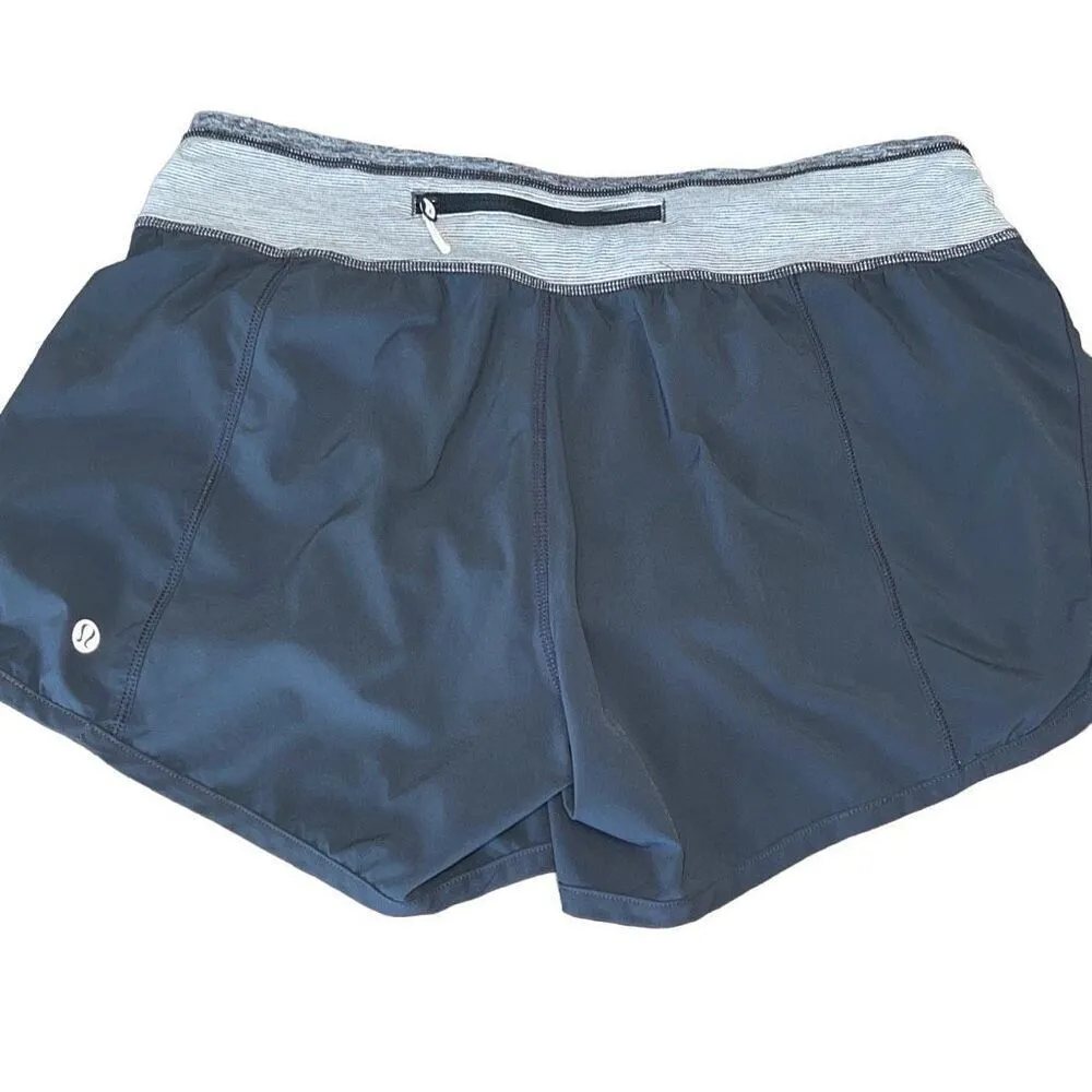 Lululemon Womens Lined Pull On Moisture Wicking Groovy‎ Run Shorts Gray Size 8 - Image 3
