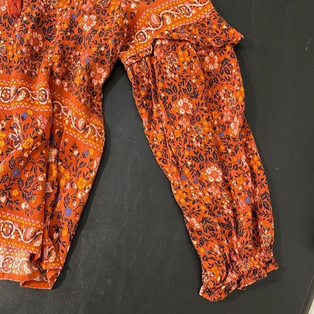 American Eagle Rayon Top. Boho.‎ Size Medium. Floral Print - Image 5