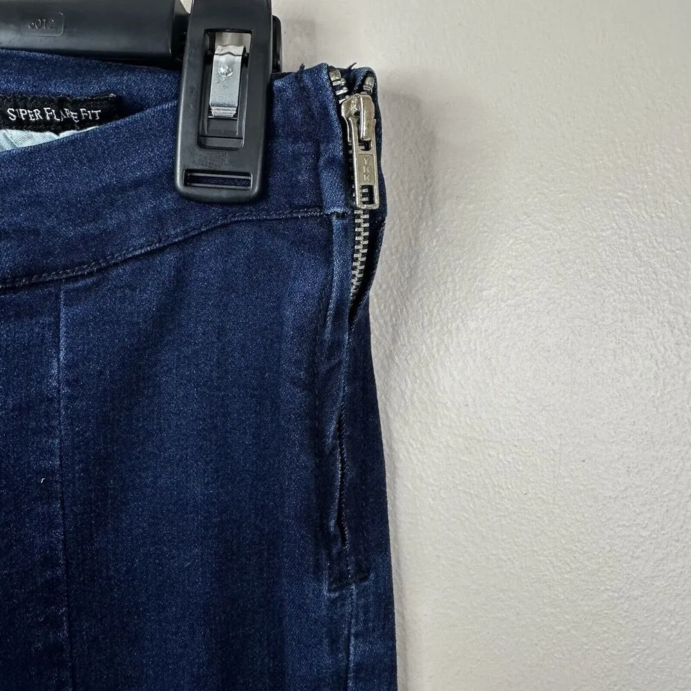 Judy Blue Jeans Womens 7/28 Super Flare Fit Dark Wash Blue Stretch JB8464 - Image 14