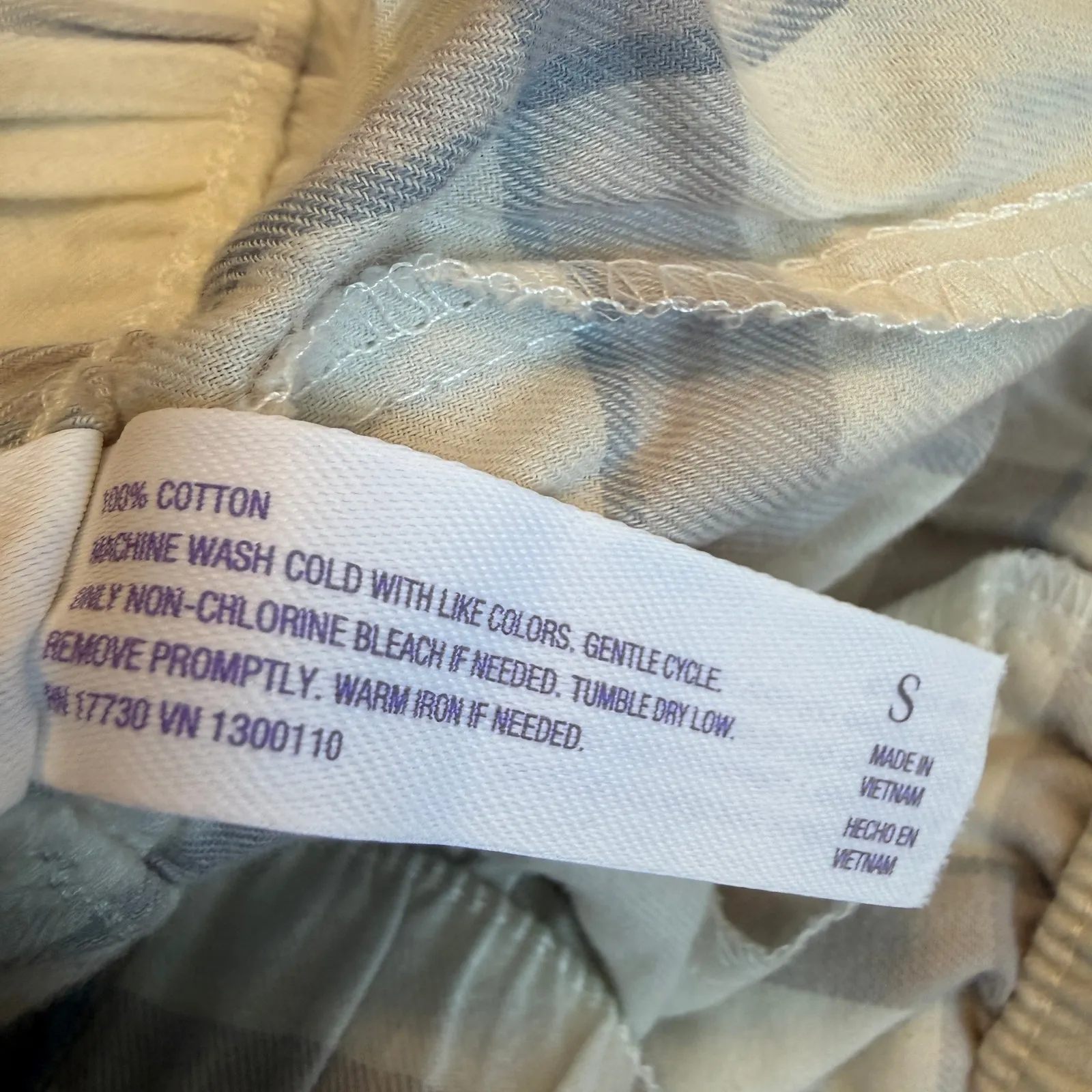 Stars Above Women's Cream and Gray Flannel Jogger Pants - Size Small - NWT - Image 6