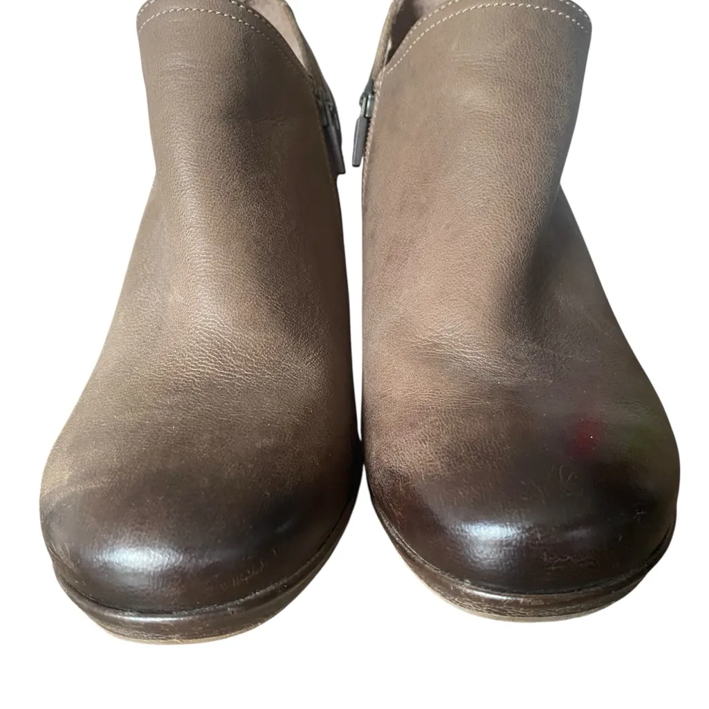 Dansko Marcia Leather Ankle Heeled Boots Burnished Nubuck Brown 39 US size 9 - Image 5