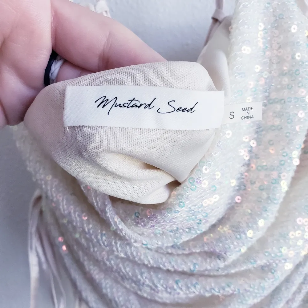 Mustard Seed Sequin Criss Cross Back Tank Top - Image 9