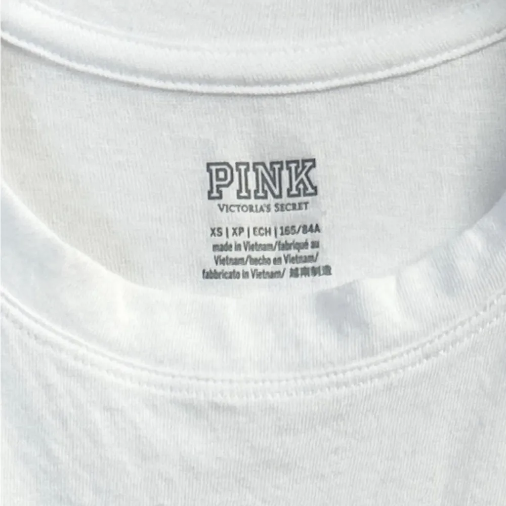 White LOVE PINK Graphic T-Shirt Size S - Image 4