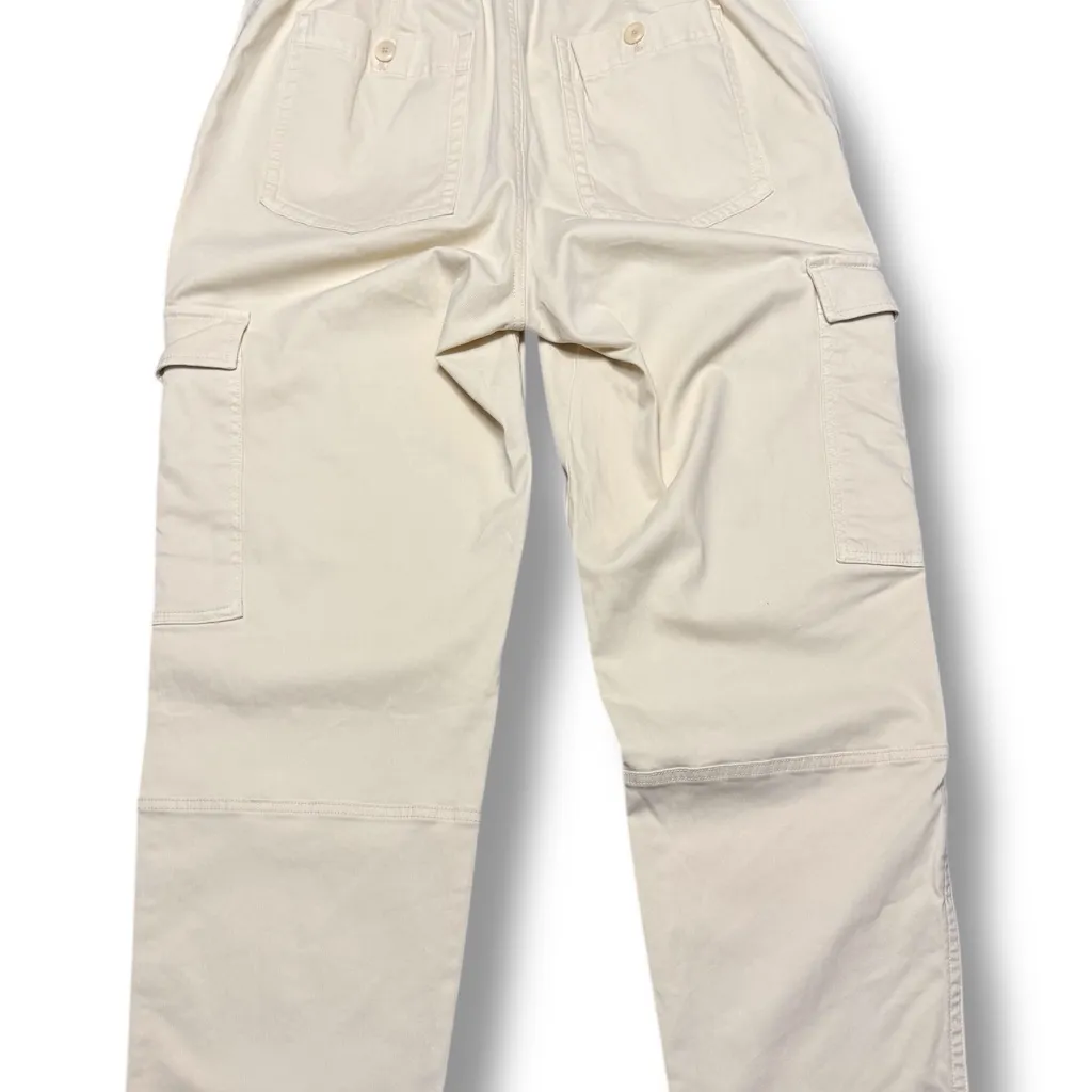 Banana Republic Pants Womens 8 Cream High Rise Straight Cargo Pockets Soft - Image 7