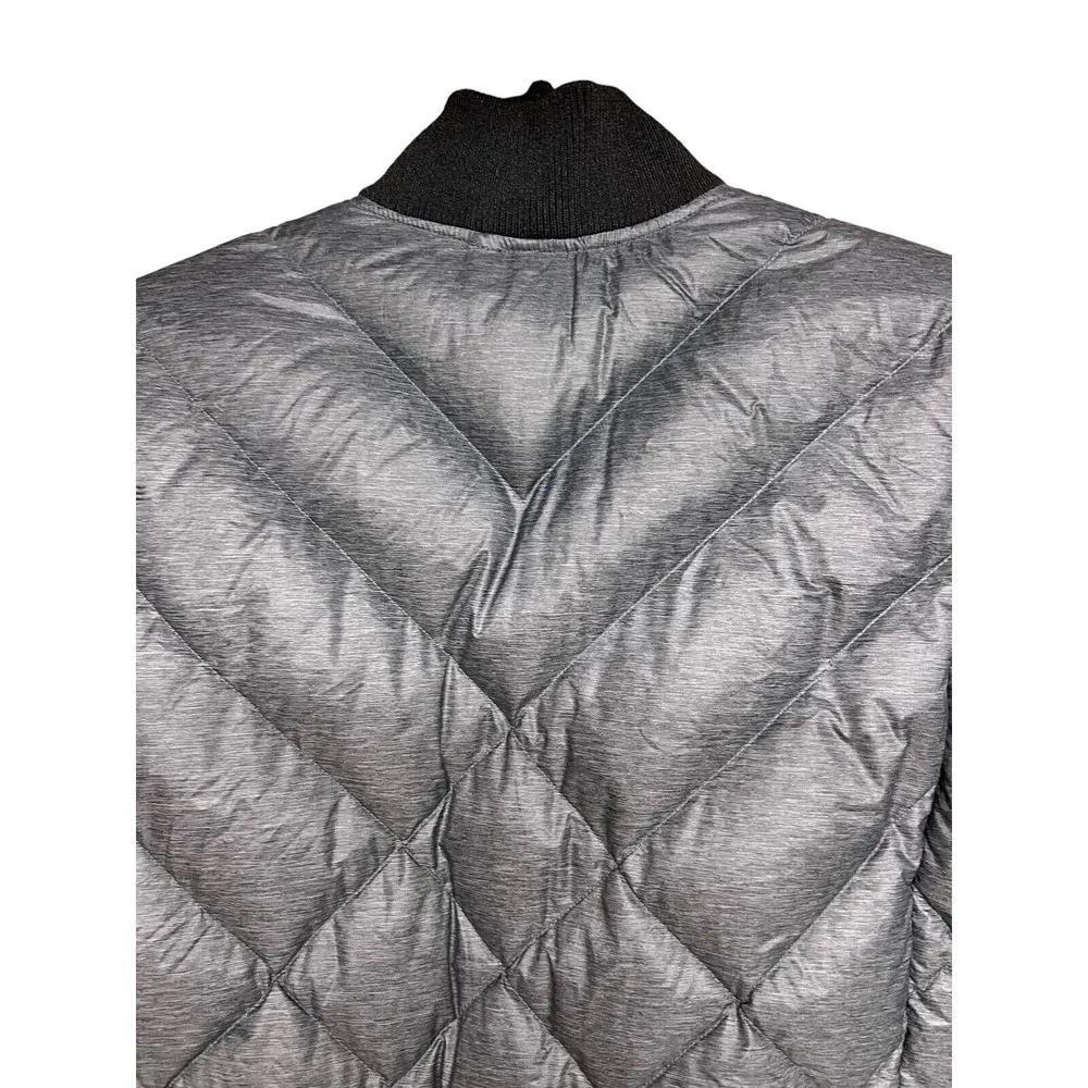 Lole Quilted Bomber Jacket Gray Women’s Size Small - Image 4