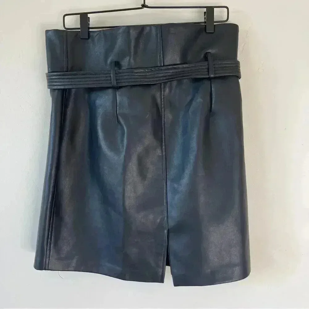 Blank NYC It Takes Two Vegan Leather High Rise Skirt Size 30 - Image 9