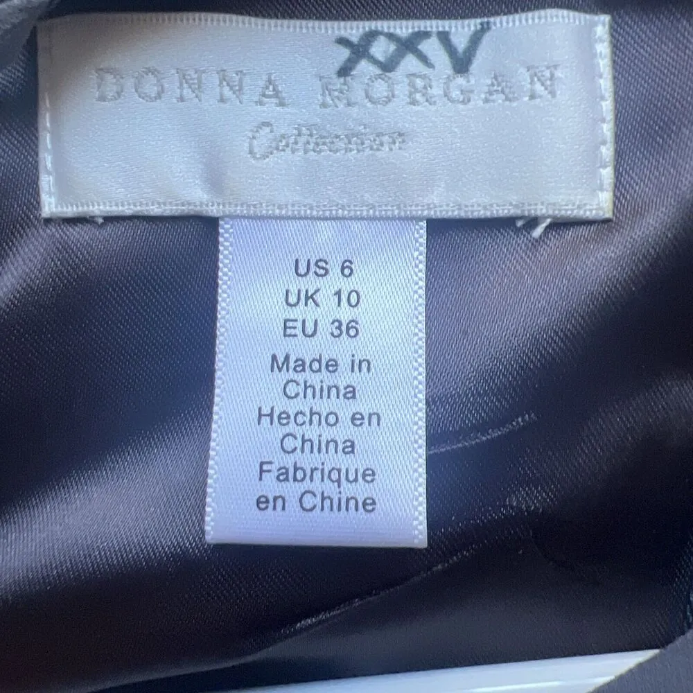 Donna Morgan Collection Alana Halter Blouson Gown Gray Women’s 6 - Image 7