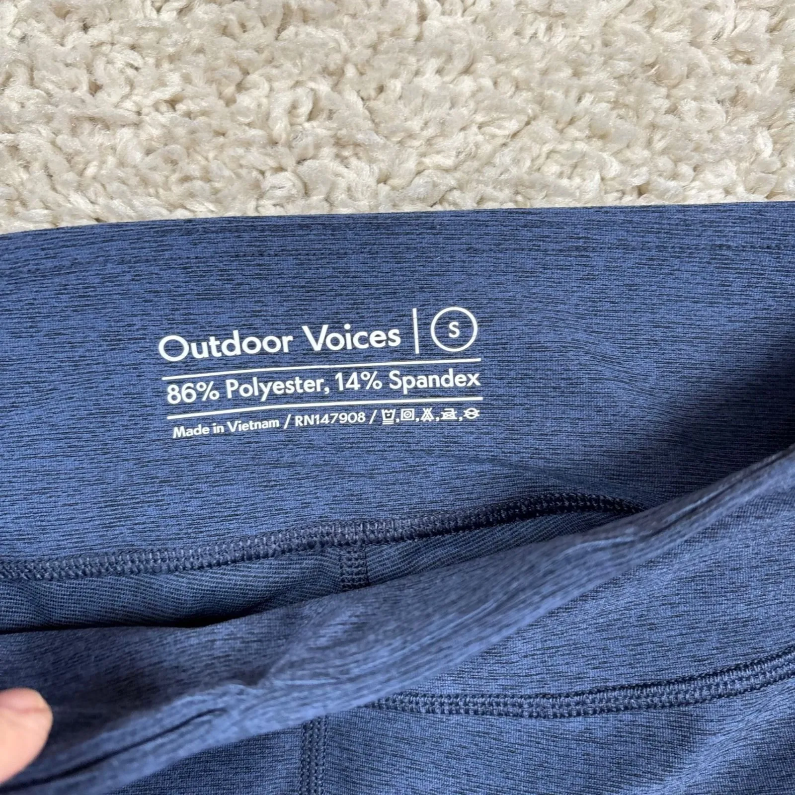 Outdoor Voices The Exercise Dress Navy Blue Athletic Leggings Womens Size Small - Image 4