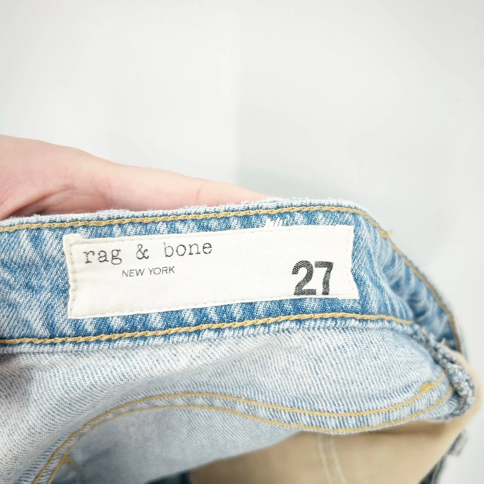 Rag & Bone Womens Grunge 90s‎ High Rise Distressed Denim Cut Off Shorts Size 27 - Image 4