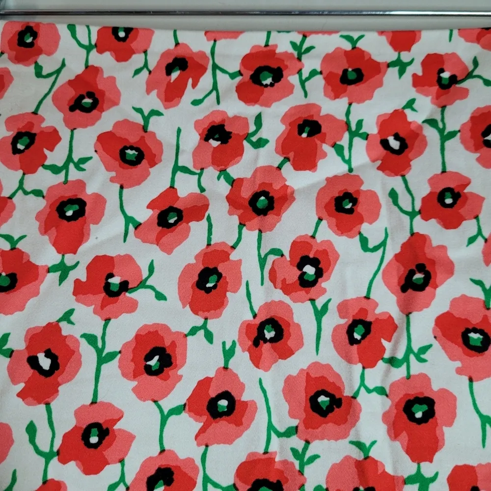 J. Crew Factory Poppy Floral Mini Skirt White Size 6 - Image 2