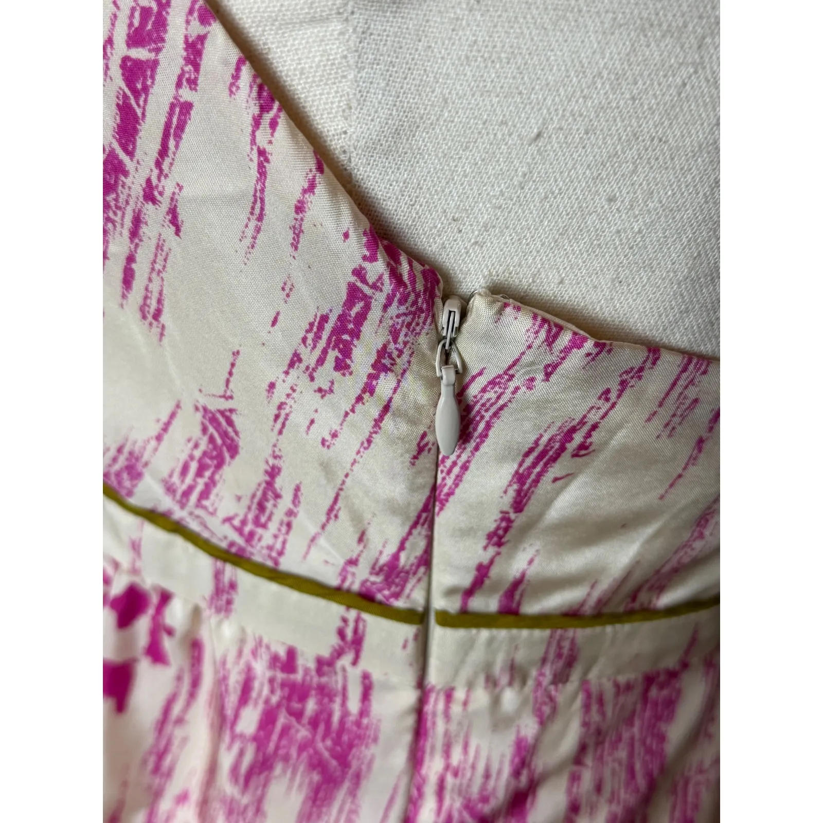 Ann Taylor Loft Dress Women 4 Pink Floral Silk Criss Cross Back Maxi Preppy Boho - Image 10