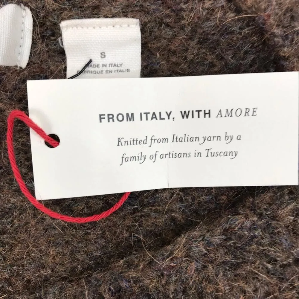 ANTHROPOLOGIE Mohair Wool Blend Sleeping On Snow Sweater-Tunic Women S Boho NWT - Image 9