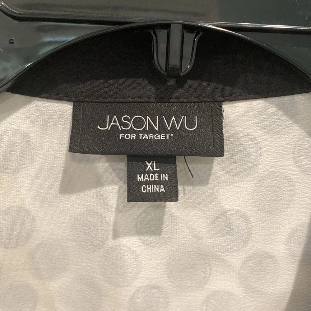 Jason Wu White & Blue Print Short Sleeve Dress NEW XL - Image 6