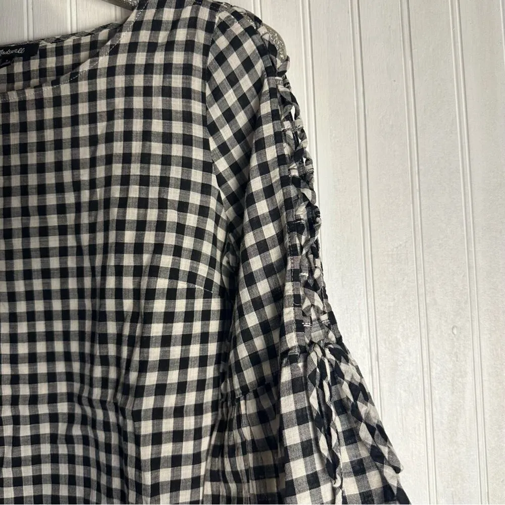Madewell Gingham Print Long Sleeve Top - Image 4