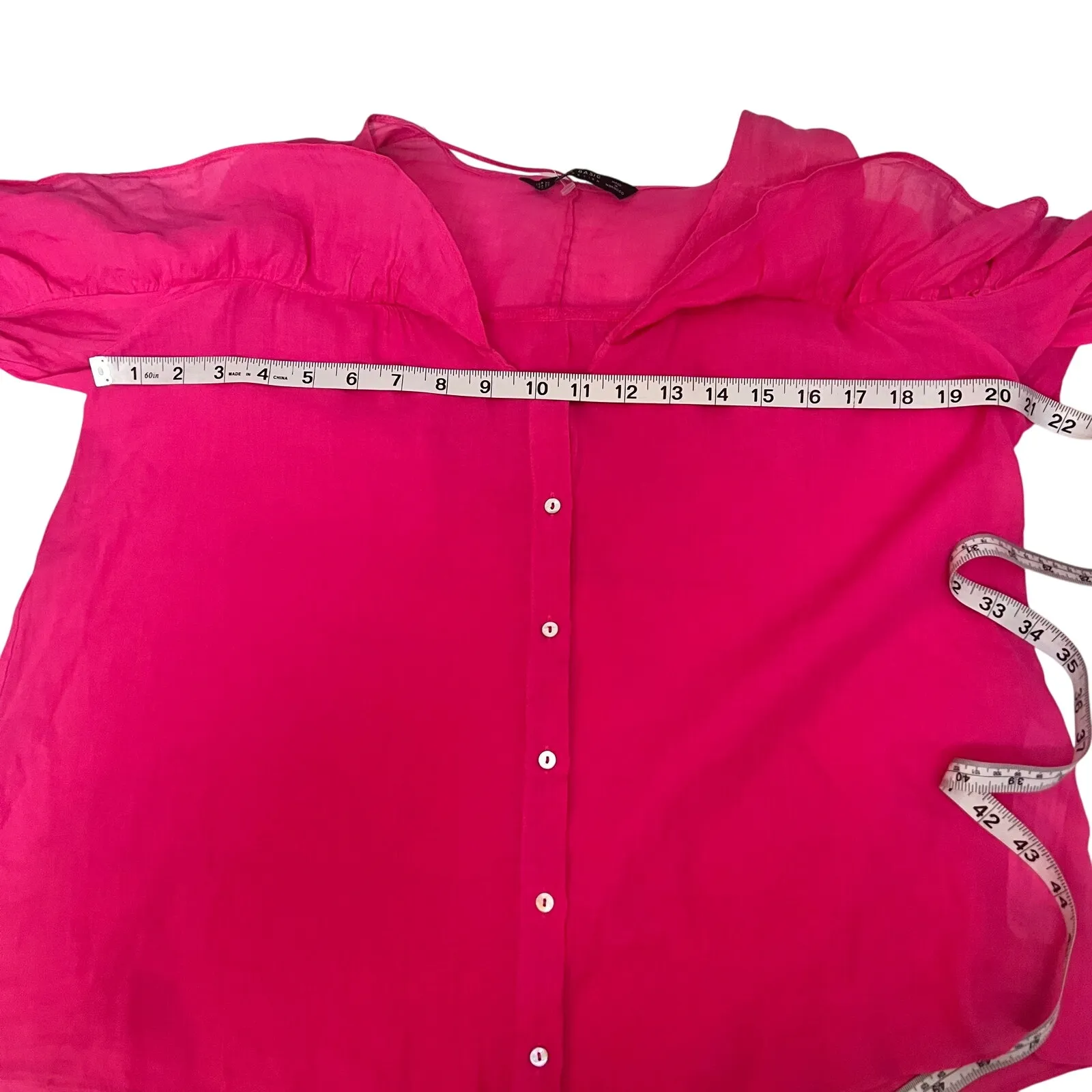 Zara Women's Basic Collection Long Sleeve Blouse  Sz XS - Image 8