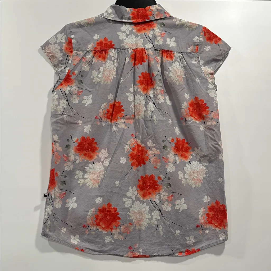 The Cat’S Pajamas Floral Cotton Capri Pajama Set Small Gray - Image 8