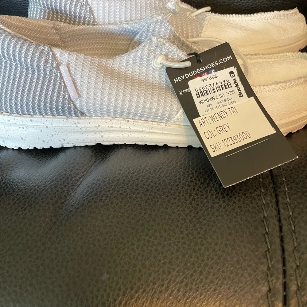 Hey Dude Wendy Tri Stretch Women’s Casual Shoes Grey Size 7 New with Tags - Image 9