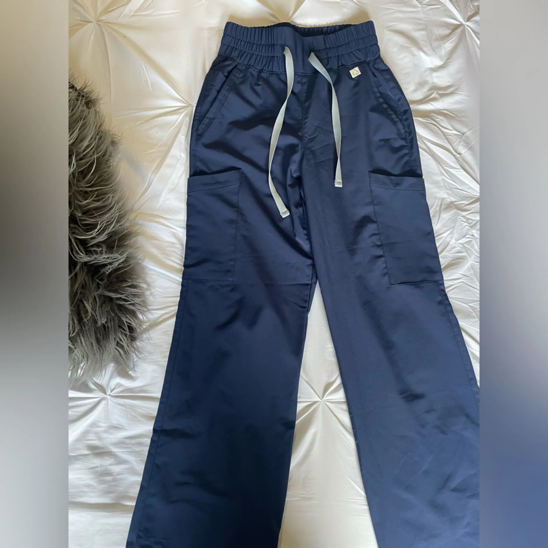 Resurg wide leg high waisted scrub pant Blue Size XXS - Image 3