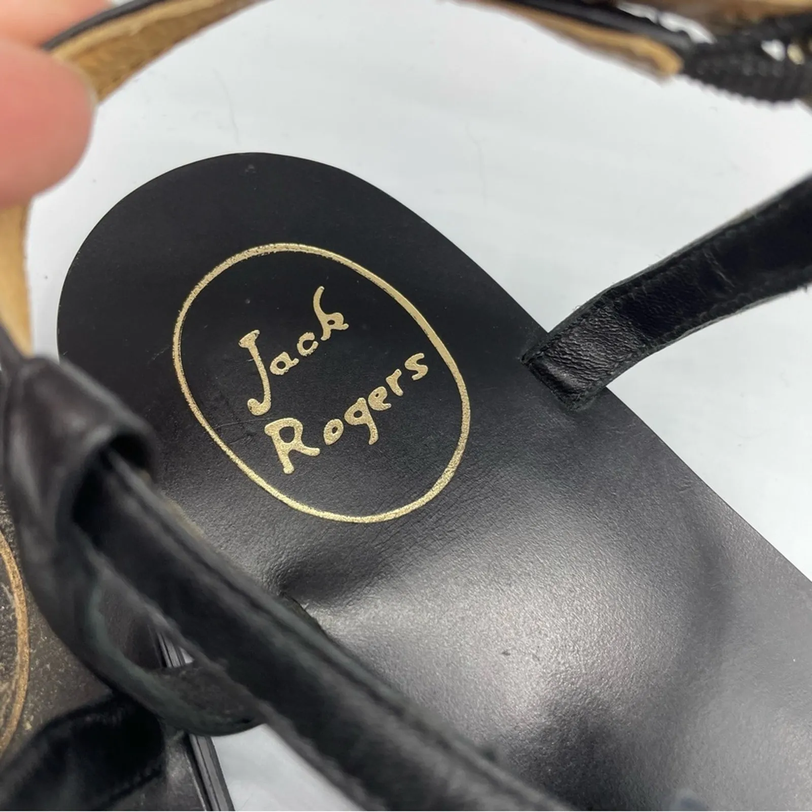 Jack Rogers Black Beaded Fringe Sandals Womens 11 Boho Beachy Summer Vacation - Image 3