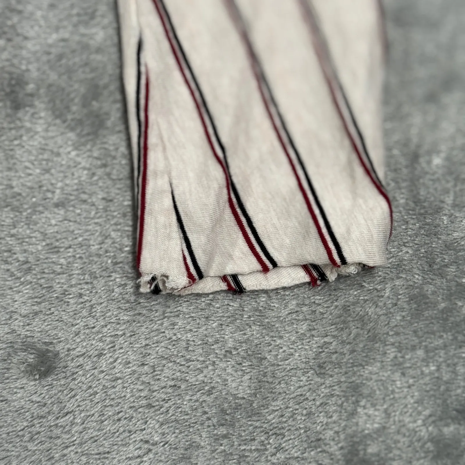 Frank & Eileen Tee Lab Shirt Continuous Sleeve Tee Oatmeal Stripe Crew Neck XS - Image 5