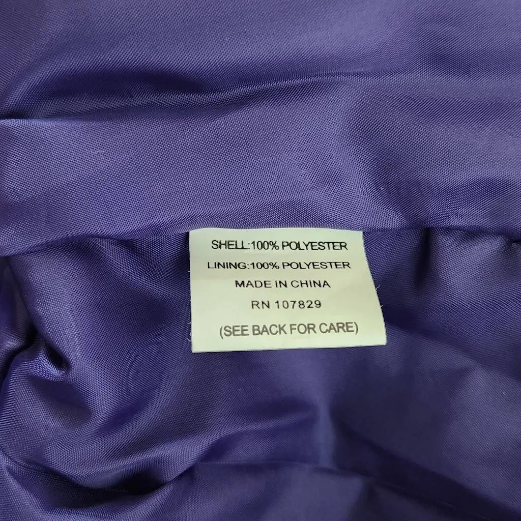 Ambition Purple Blazer with Pleated Detail NWOT Size Large Purple Women's Blazer - Image 9